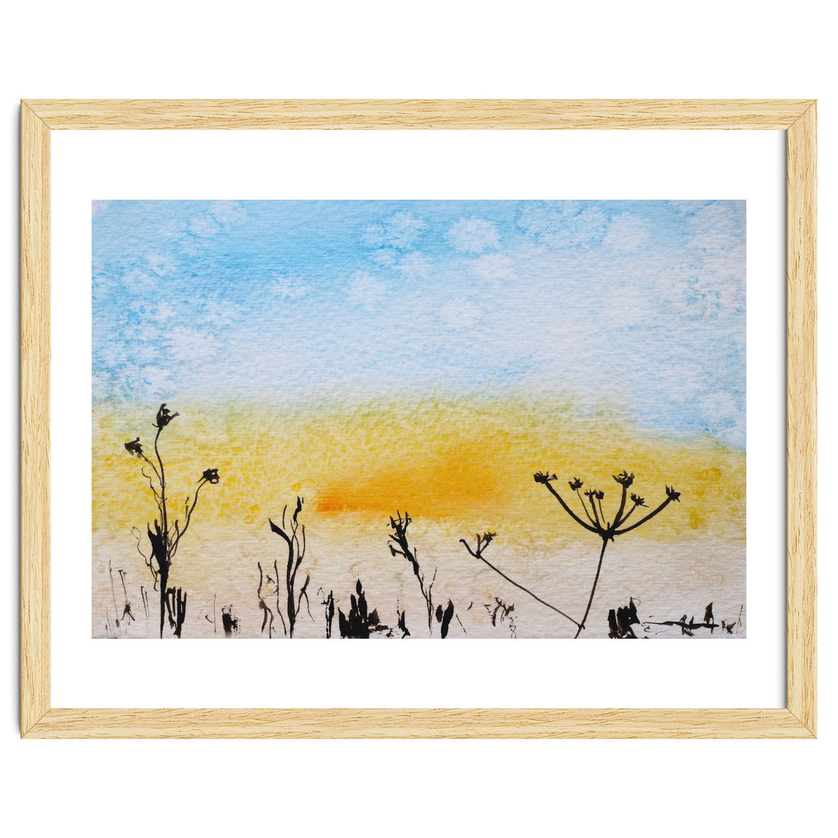 Winter sunrise || watercolor