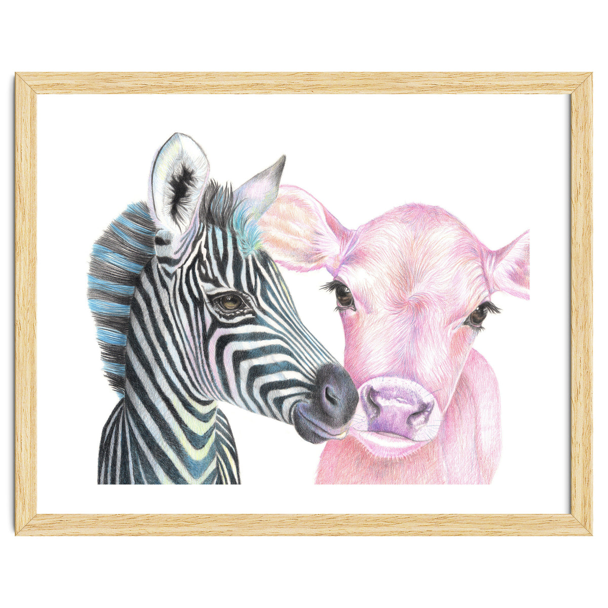 Zebra and Cow