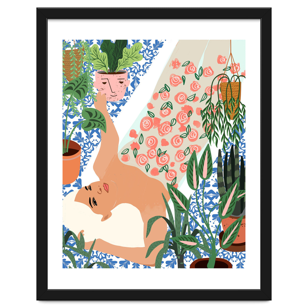 Moroccan Bath With Plants