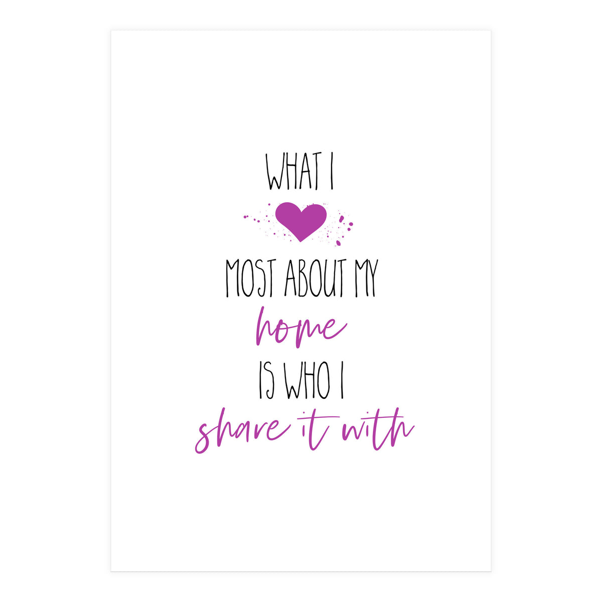 What I love most about my home (Print Only)