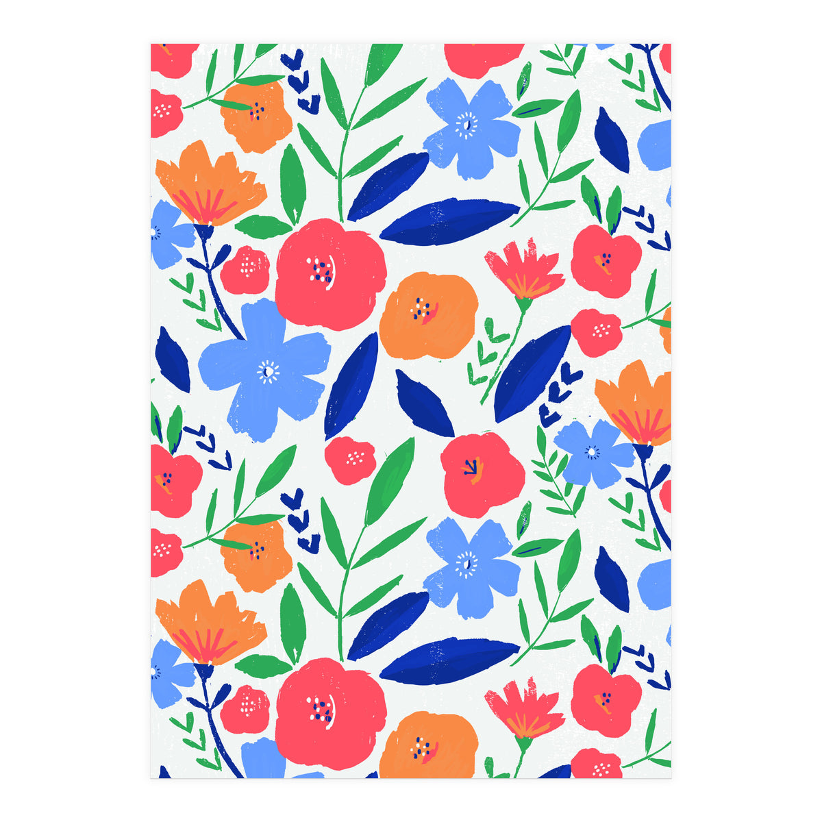 Bold Floral All Over Pattern (Print Only)