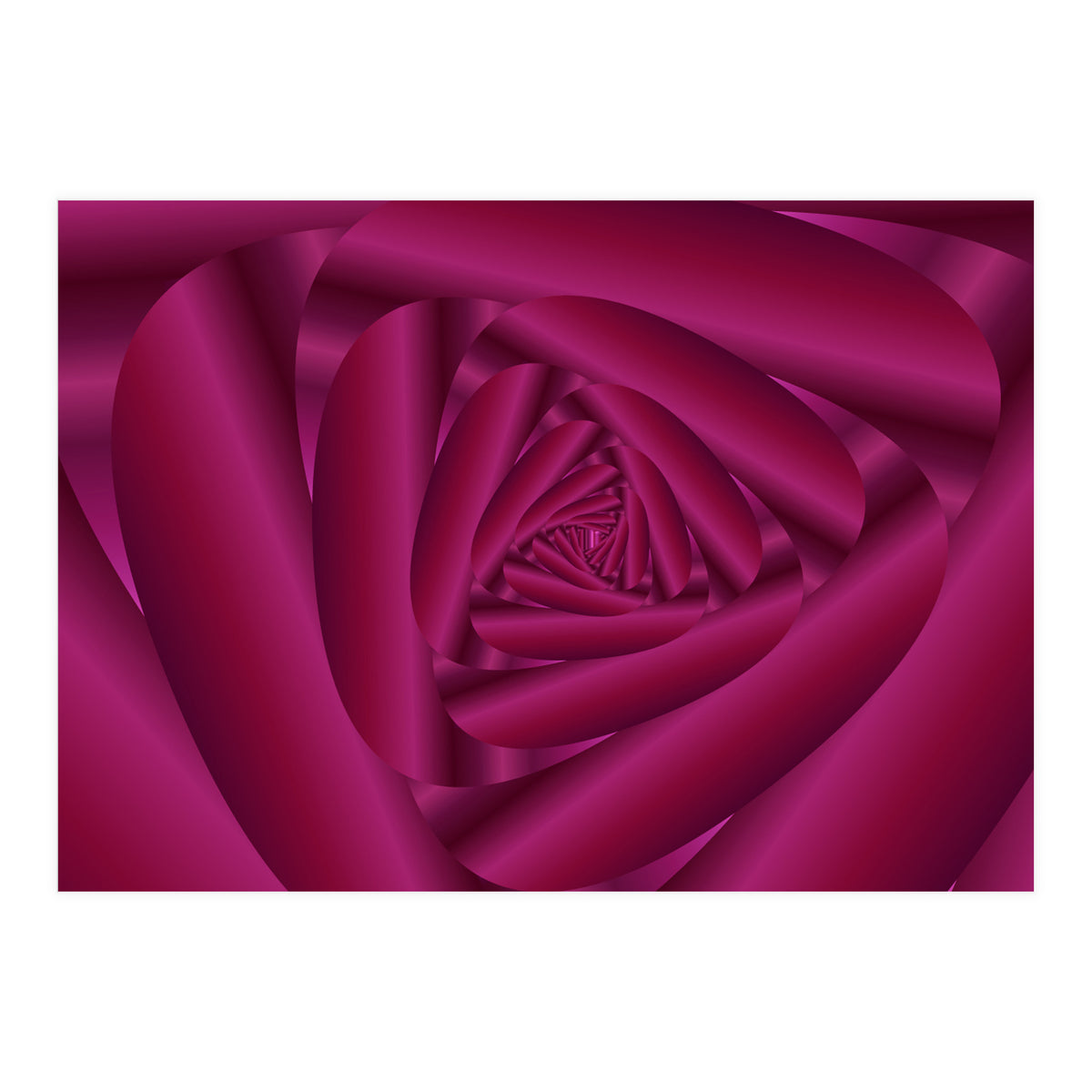 Pink Color Rose Swirl Art (Print Only)
