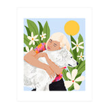 All You Need Is Love & A Dog | Pets Urban Jungle Bohemian Woman Illustration (Print Only) thumbnail