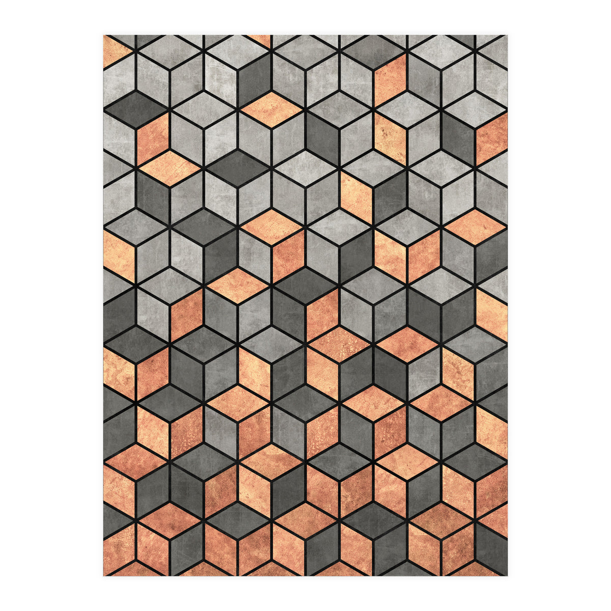 Concrete and Copper Cubes (Print Only)