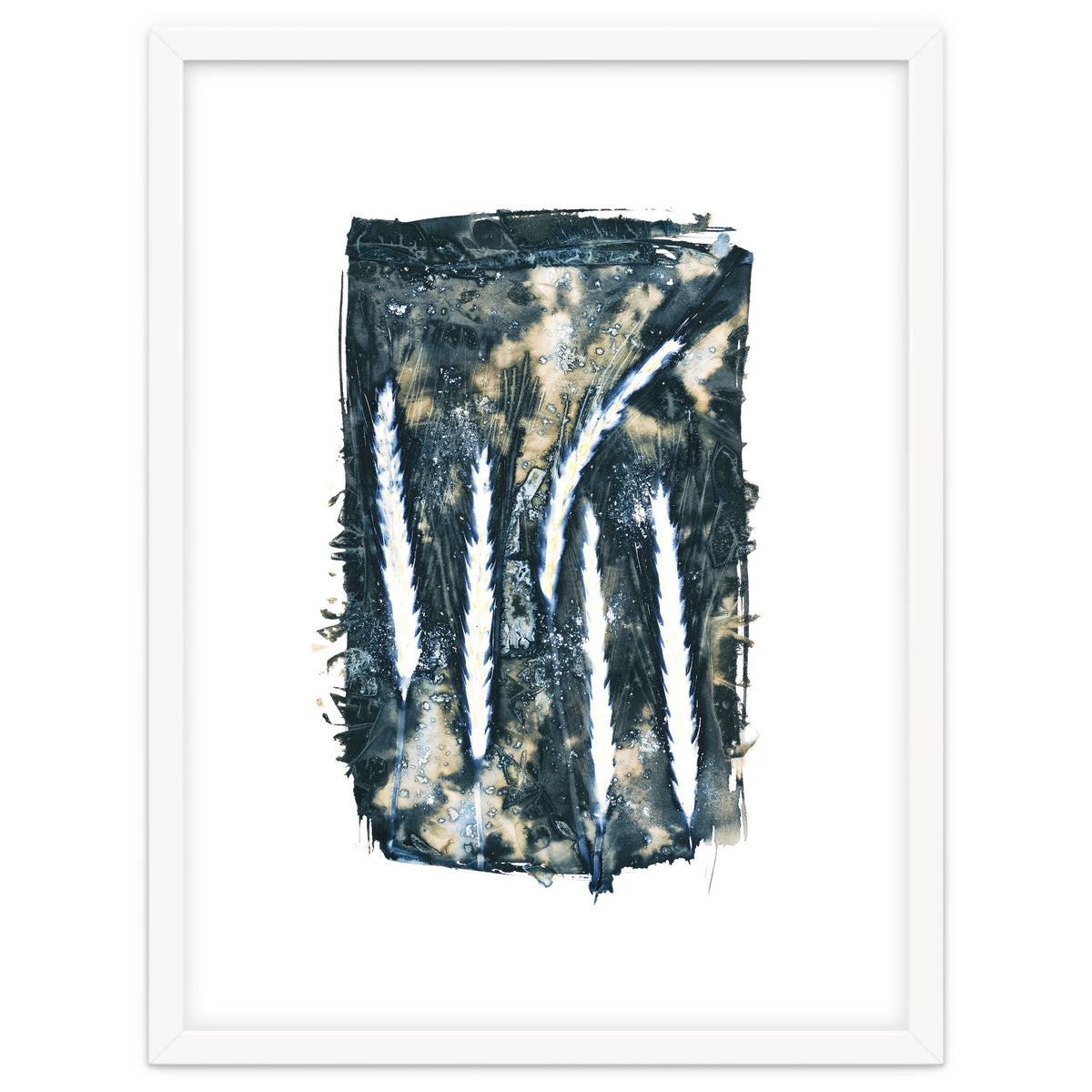 Indigo Blue Botanical Leaves No. 14