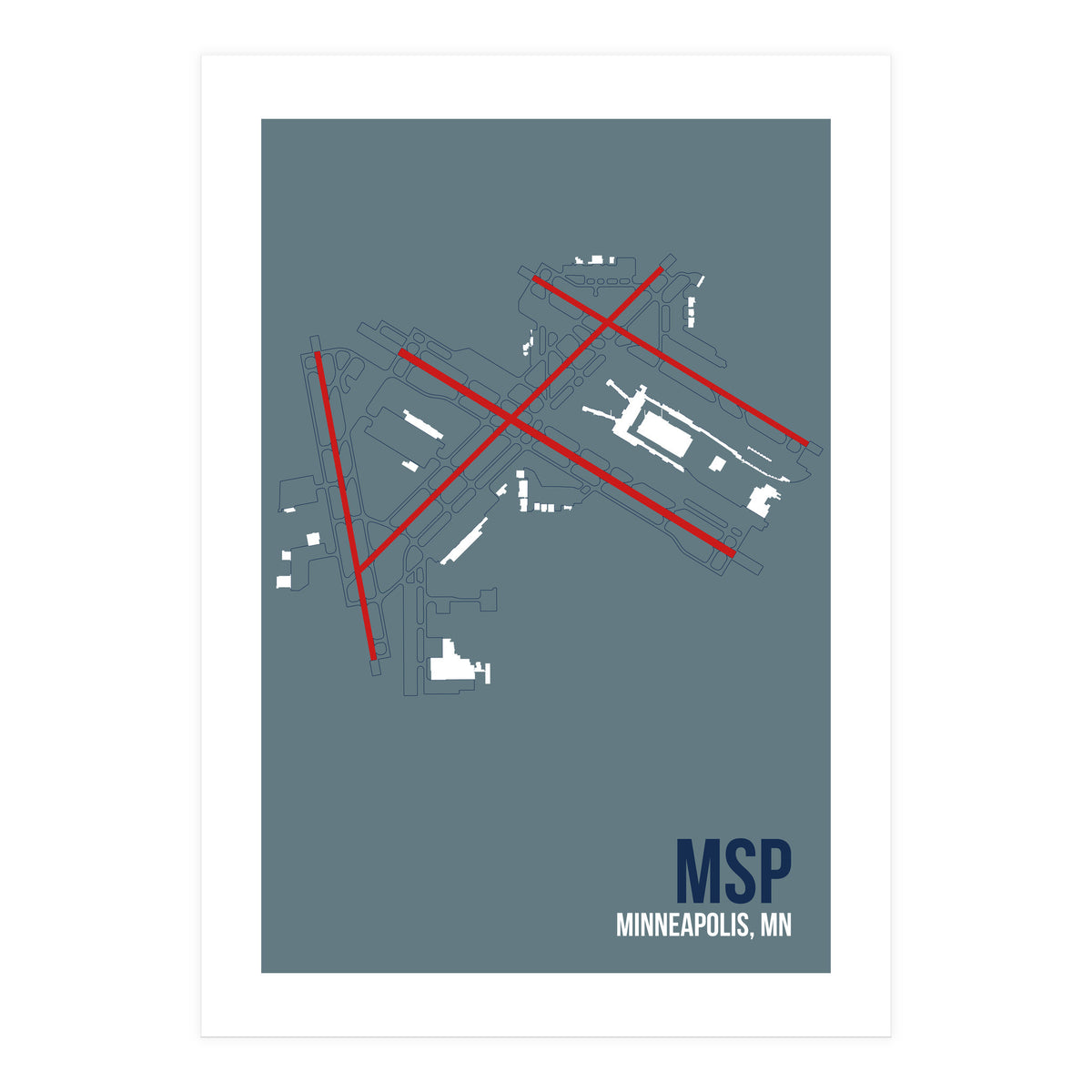 Minneapolis Airport Layout (Print Only)