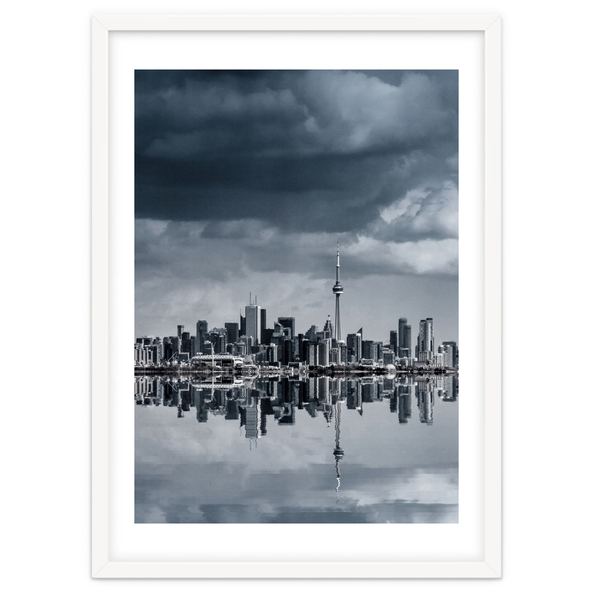 Toronto Skyline From Colonel Samuel Smith Park Reflection No 1