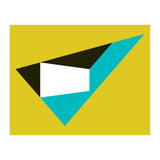 Geometric Shapes No. 39 - mustard & turquoise (Print Only) thumbnail