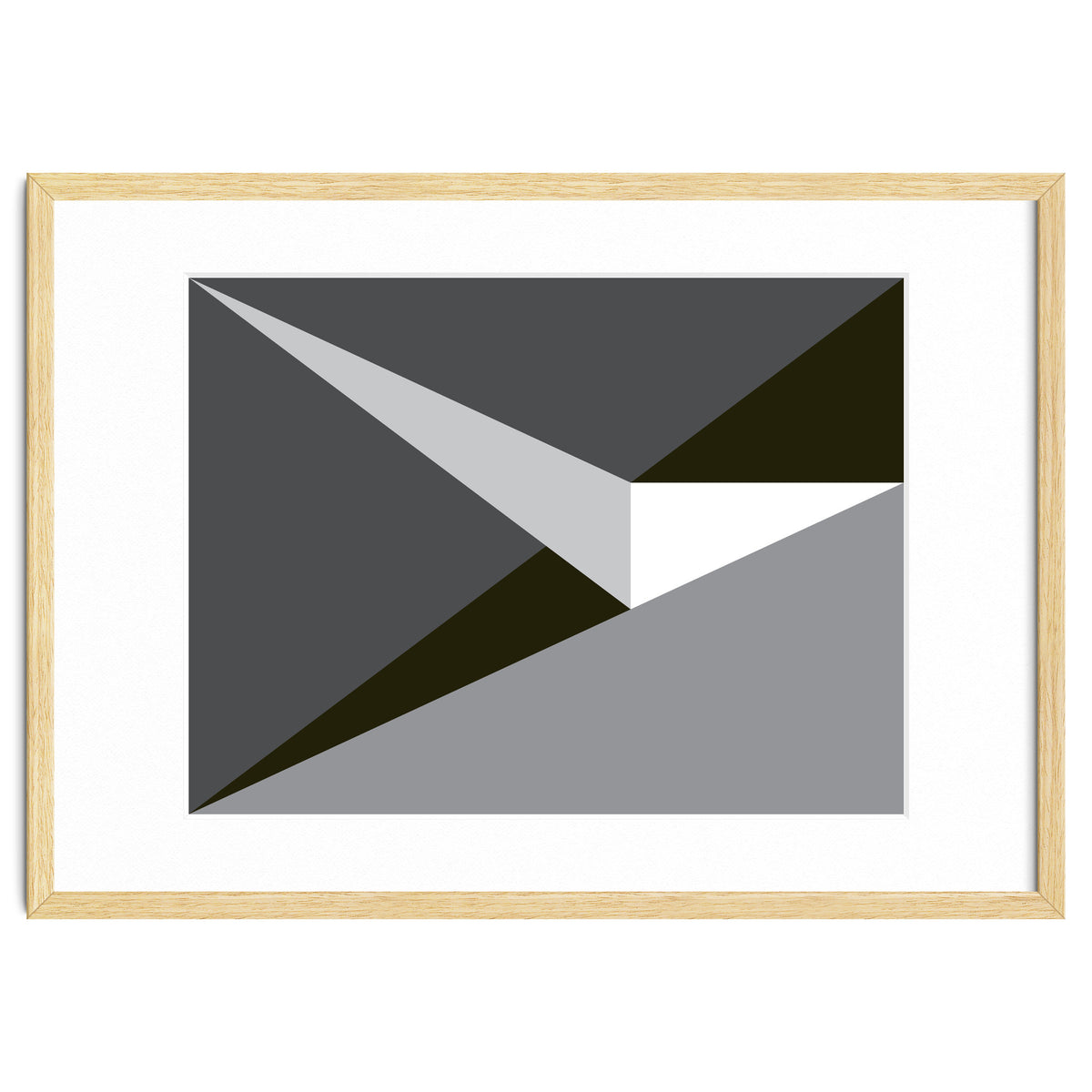 Geometric Shapes No. 73 - black & grey triangles