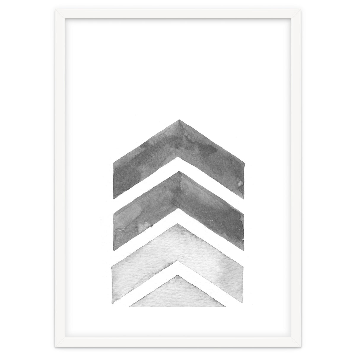 Grey Watercolor Chevron