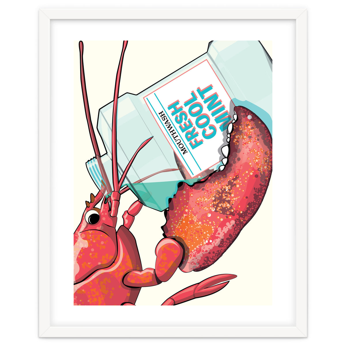Lobster Drinking Mouthwash