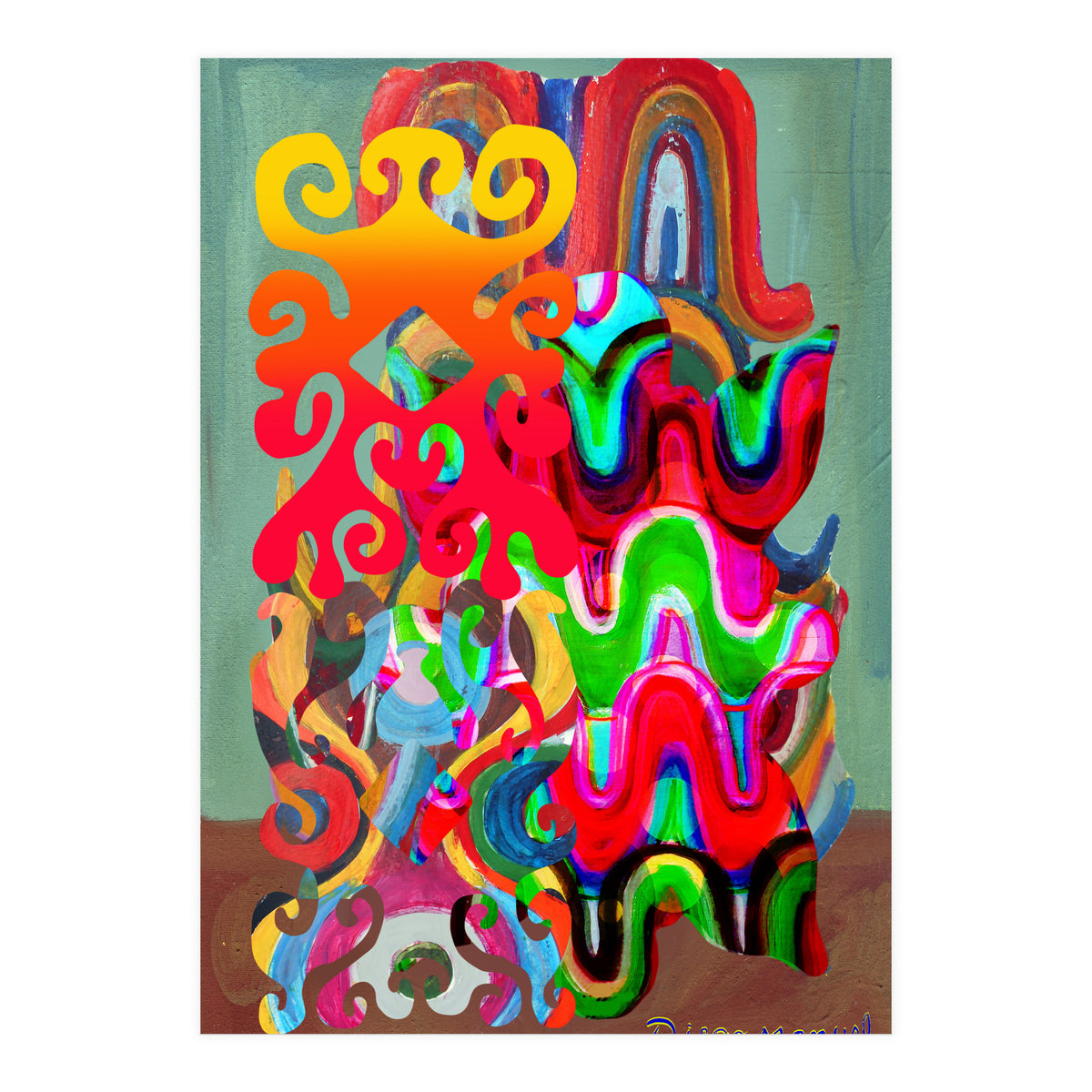 Pop Abstract Asimetrico A4 (Print Only)