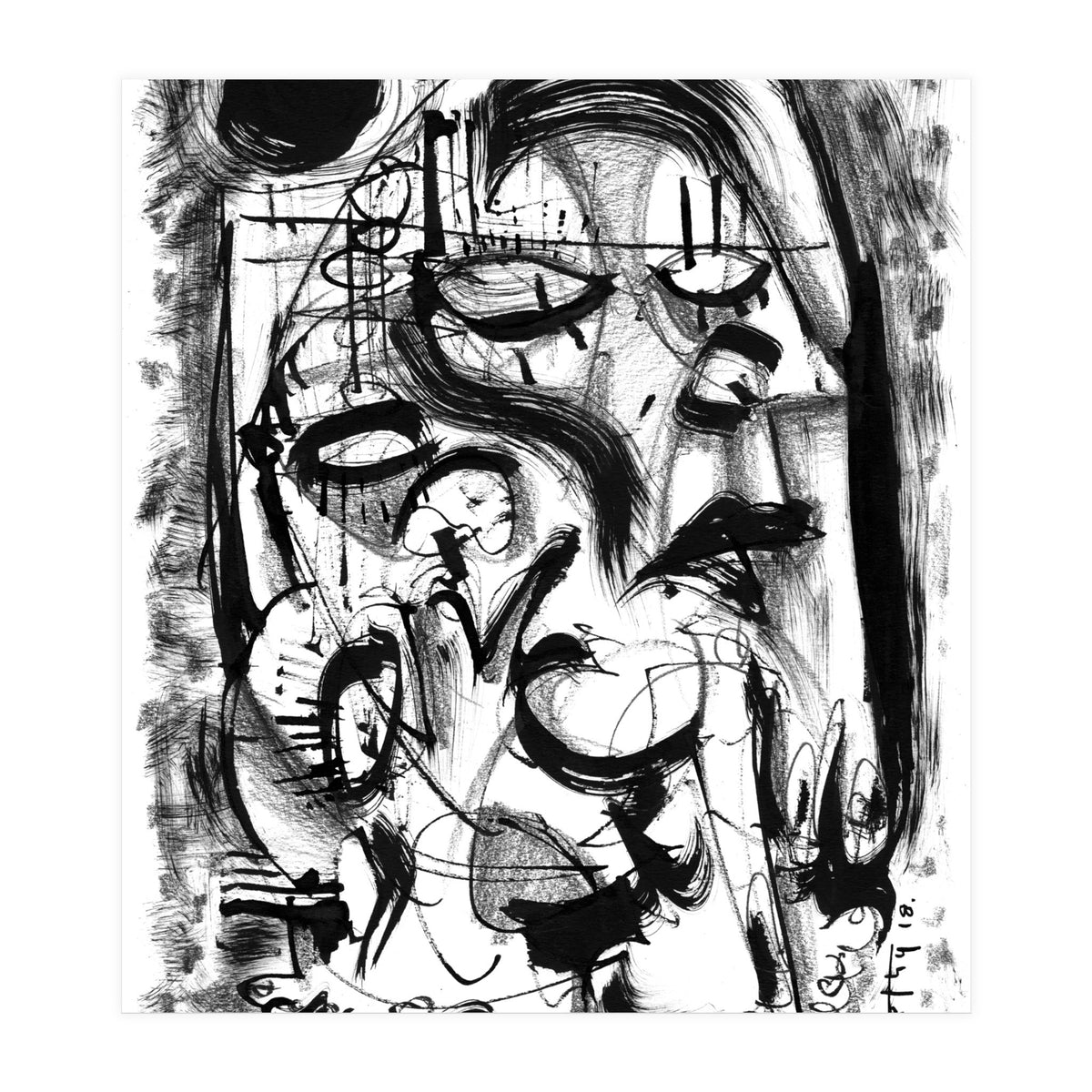 The Witch and Her Sons - b&w (Print Only)