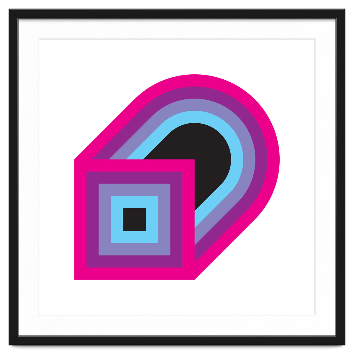 Geometric Shapes No. 41 - purple, blue & lilac