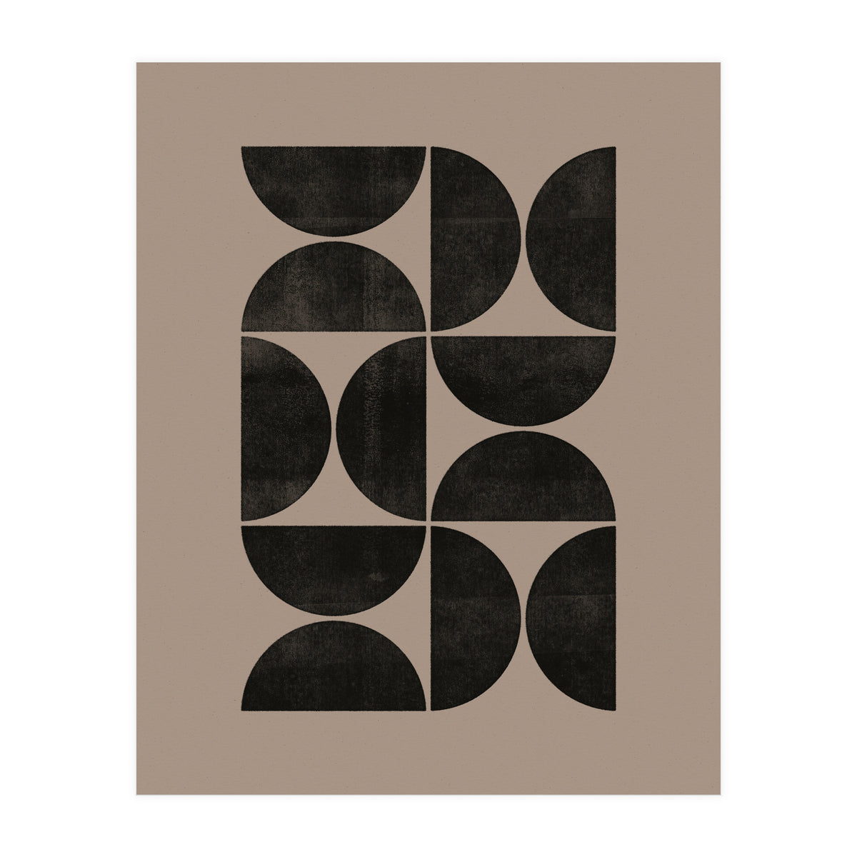 Mid-Century Modern No.24 - Woodblock Print (Print Only)