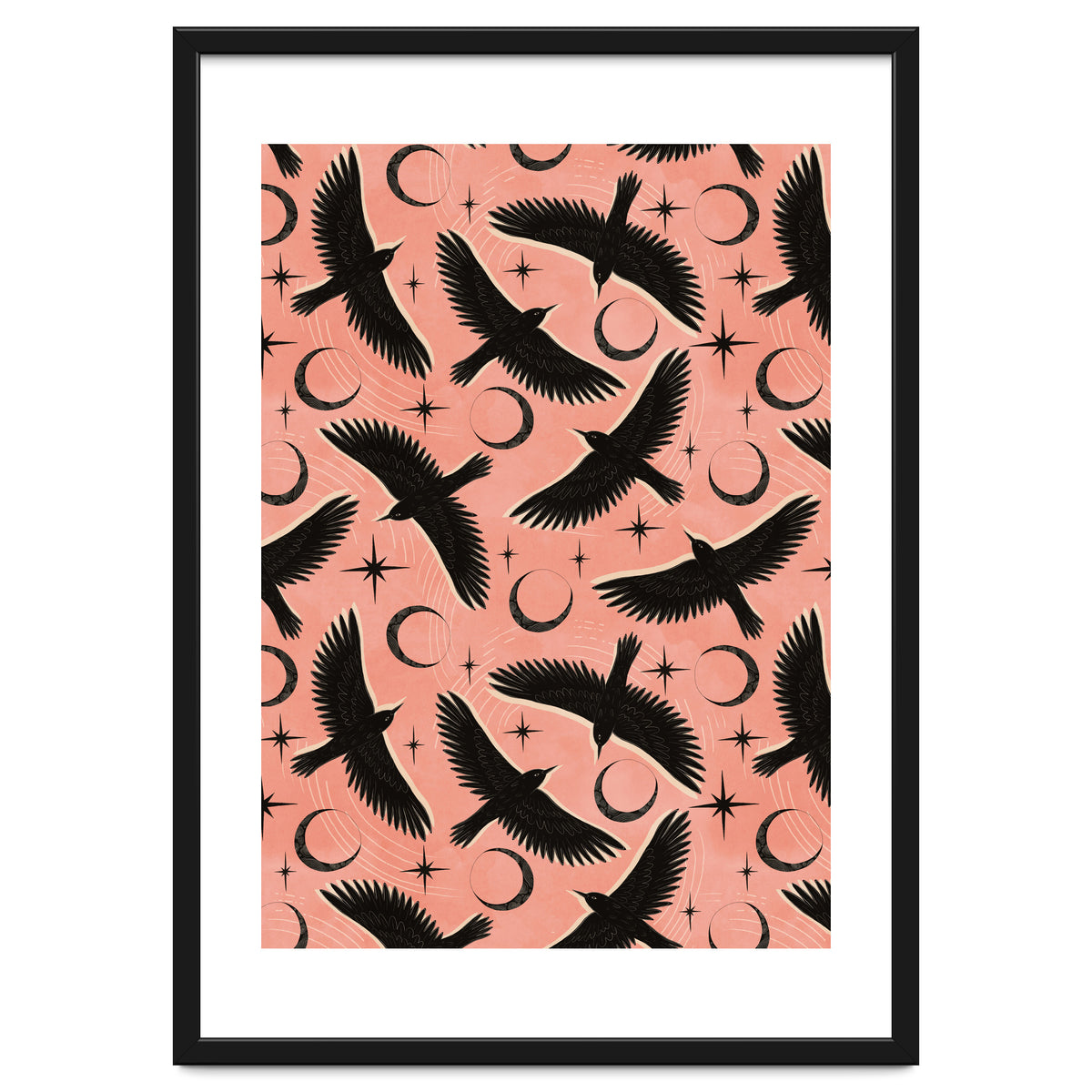 Black Birds With Moons