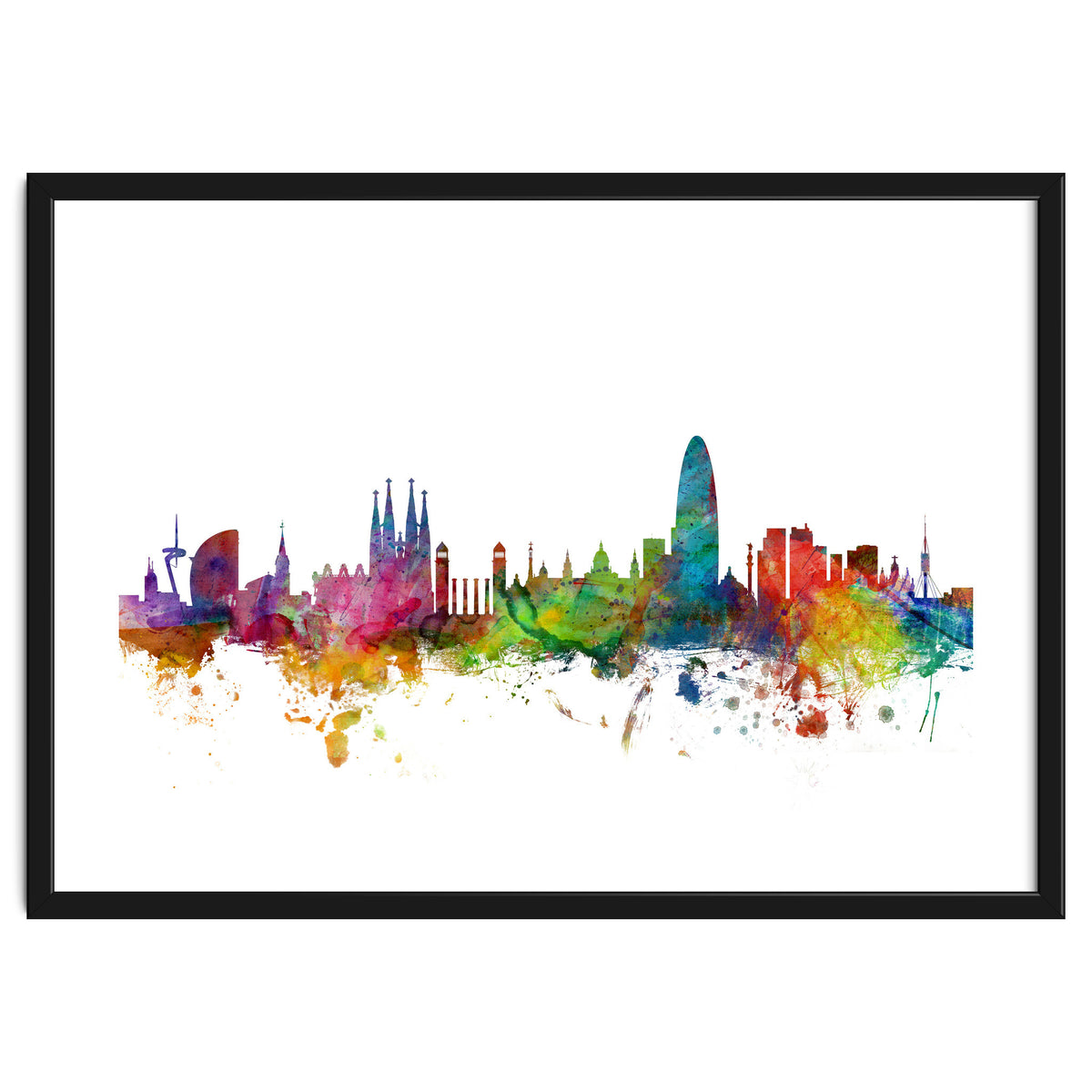 Barcelona Spain Skyline