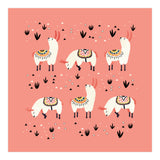 White Llamas In Pink Desert (Print Only) thumbnail