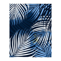 Palm Leaves Blue  (Print Only)