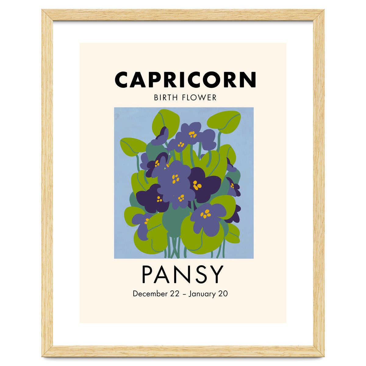 Capricorn Birth Flower Pansy