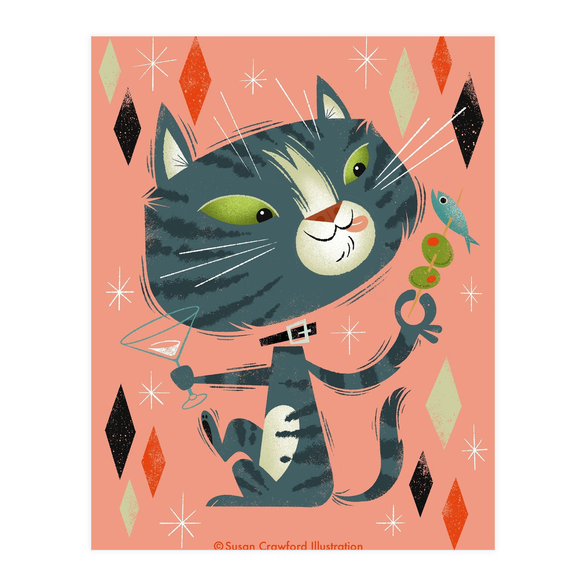 Cat A Tonic Grey Tabby (Print Only)