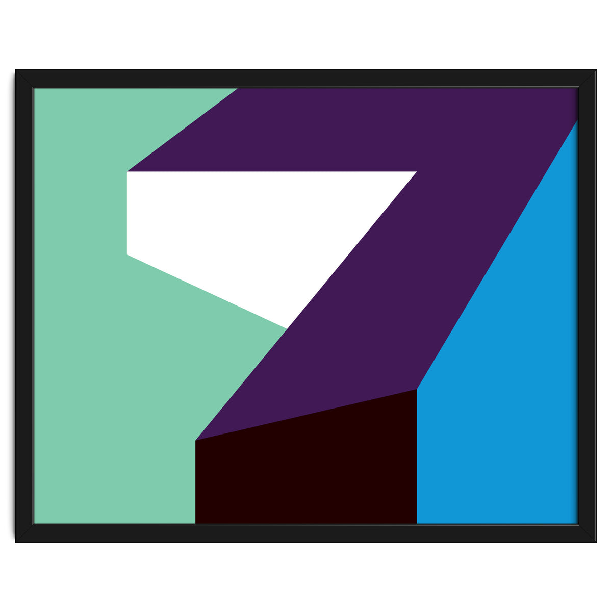 Geometric Shapes No. 60 - purple, mint & purple