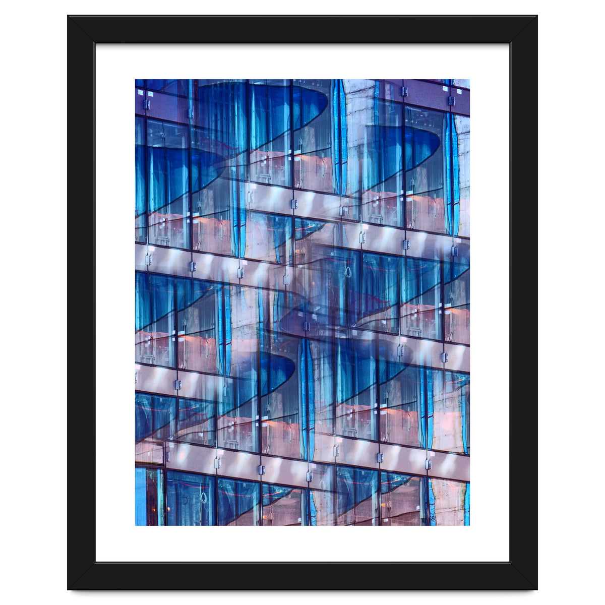 Blue Skyscraper Abstract