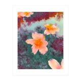 Floating In Love, Watercolor Lotus Pond Botanical Lake, Forest Jungle Floral Painting (Print Only) thumbnail