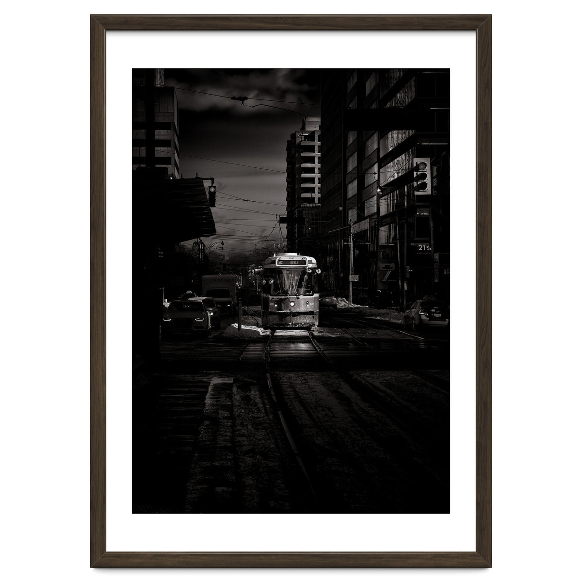 The 512 St. Clair Streetcar Toronto Canada Toned Version