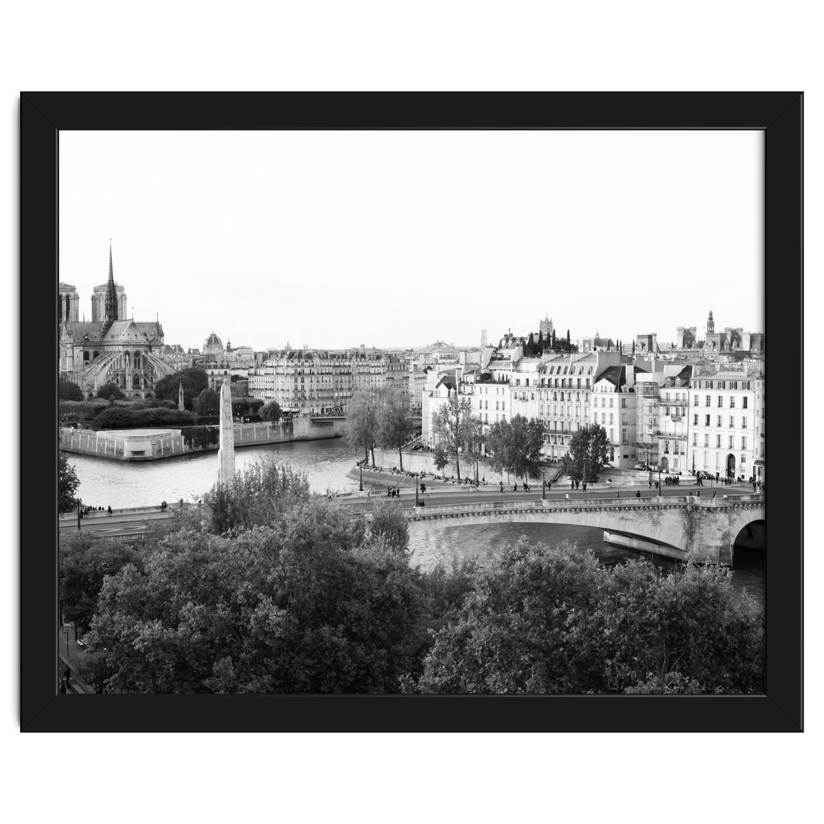 Paris View in Black and White