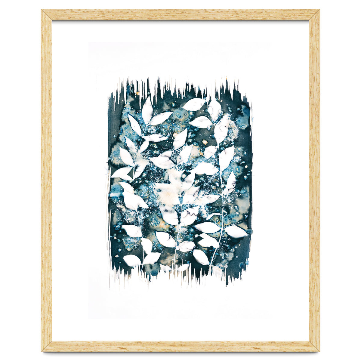 Indigo Blue Botanical Leaves No. 5