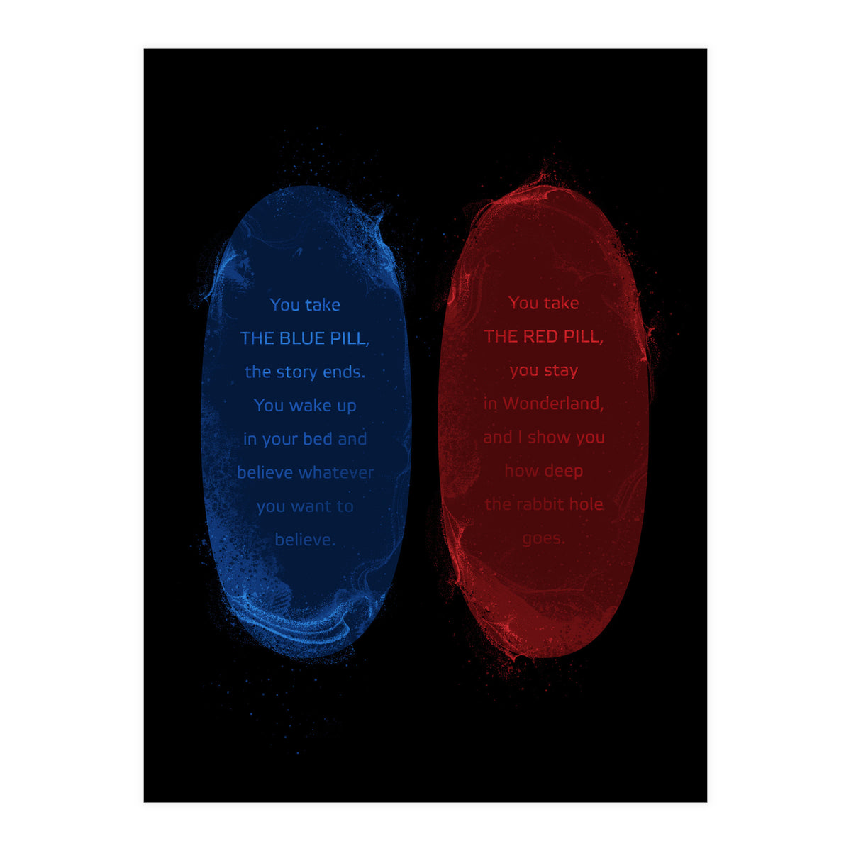Red Blue Pills The Matrix (Print Only)