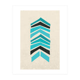 Retro Chevron Print Blue Variation (Print Only) thumbnail