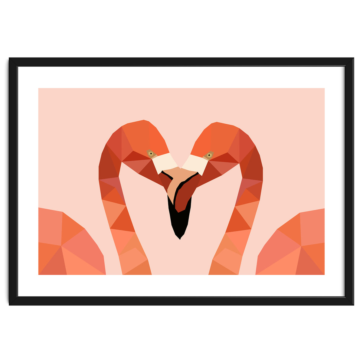 Flamingo Bird Low Poly Art