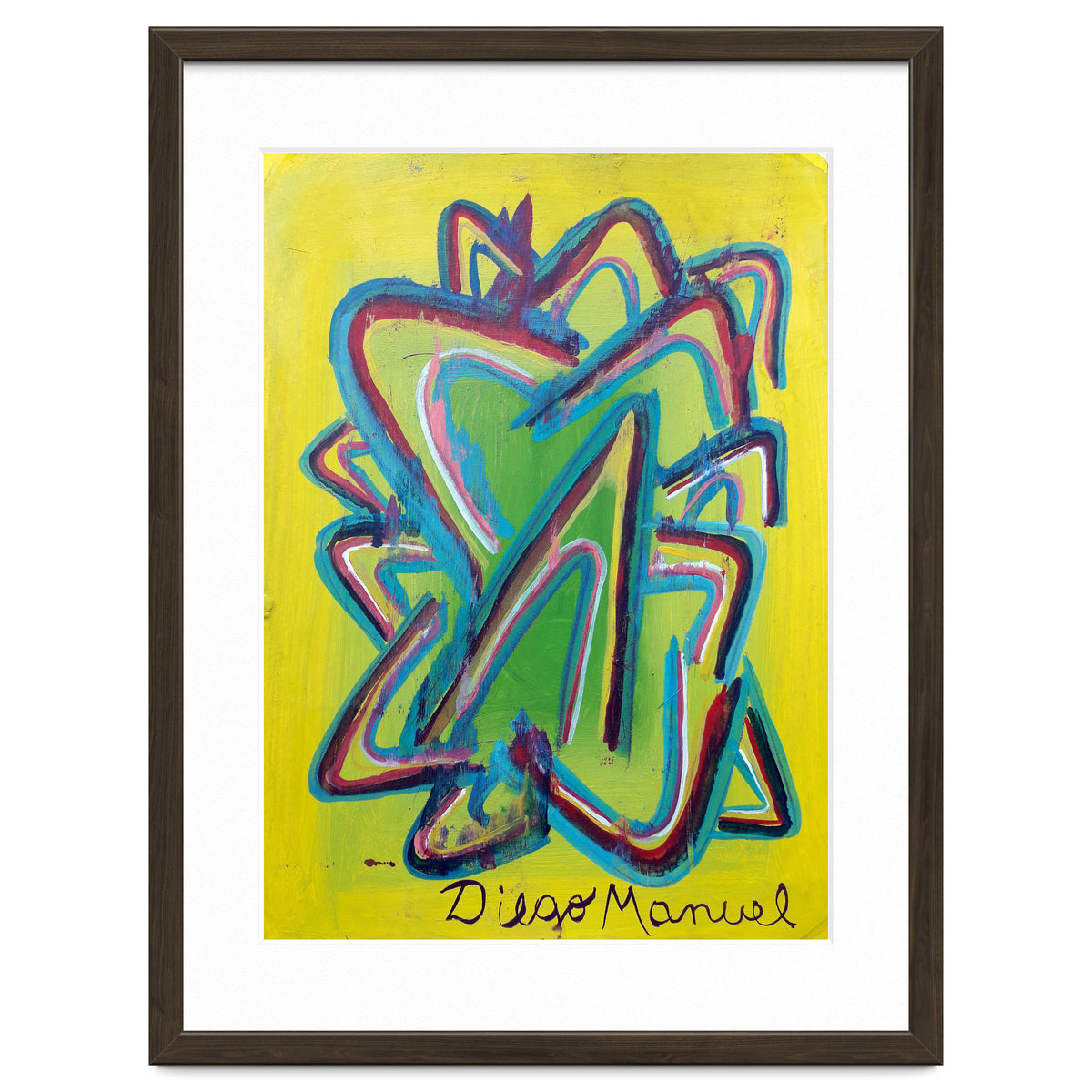 Forma Celeste Sobre Amarillo 2