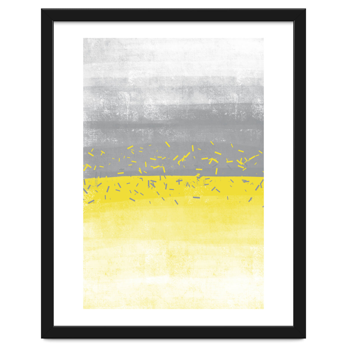 Abstract Painting No. 52 | Illuminating Yellow & Ultimate Grey
