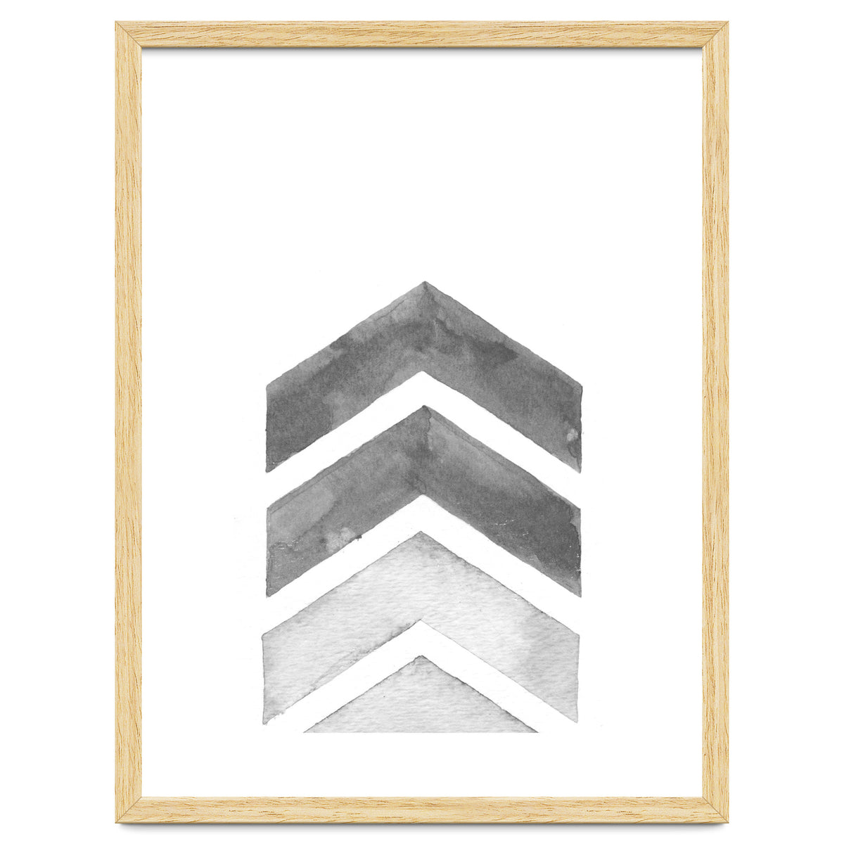 Grey Watercolor Chevron