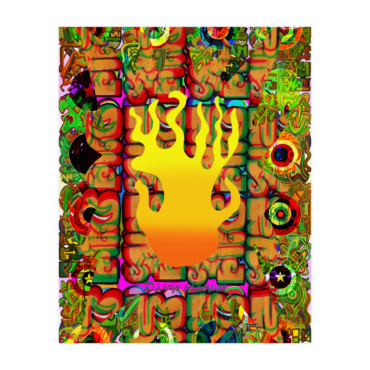 Fuego Y Graffiti 6 (Print Only)