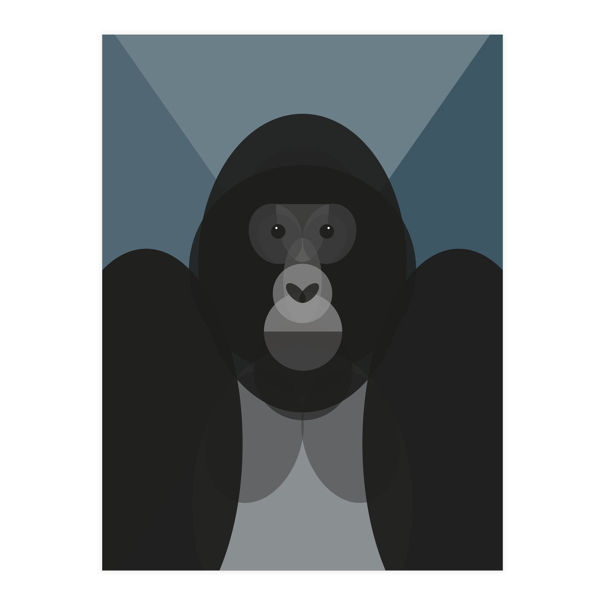 Mid Century Geometric Gorilla (Print Only)