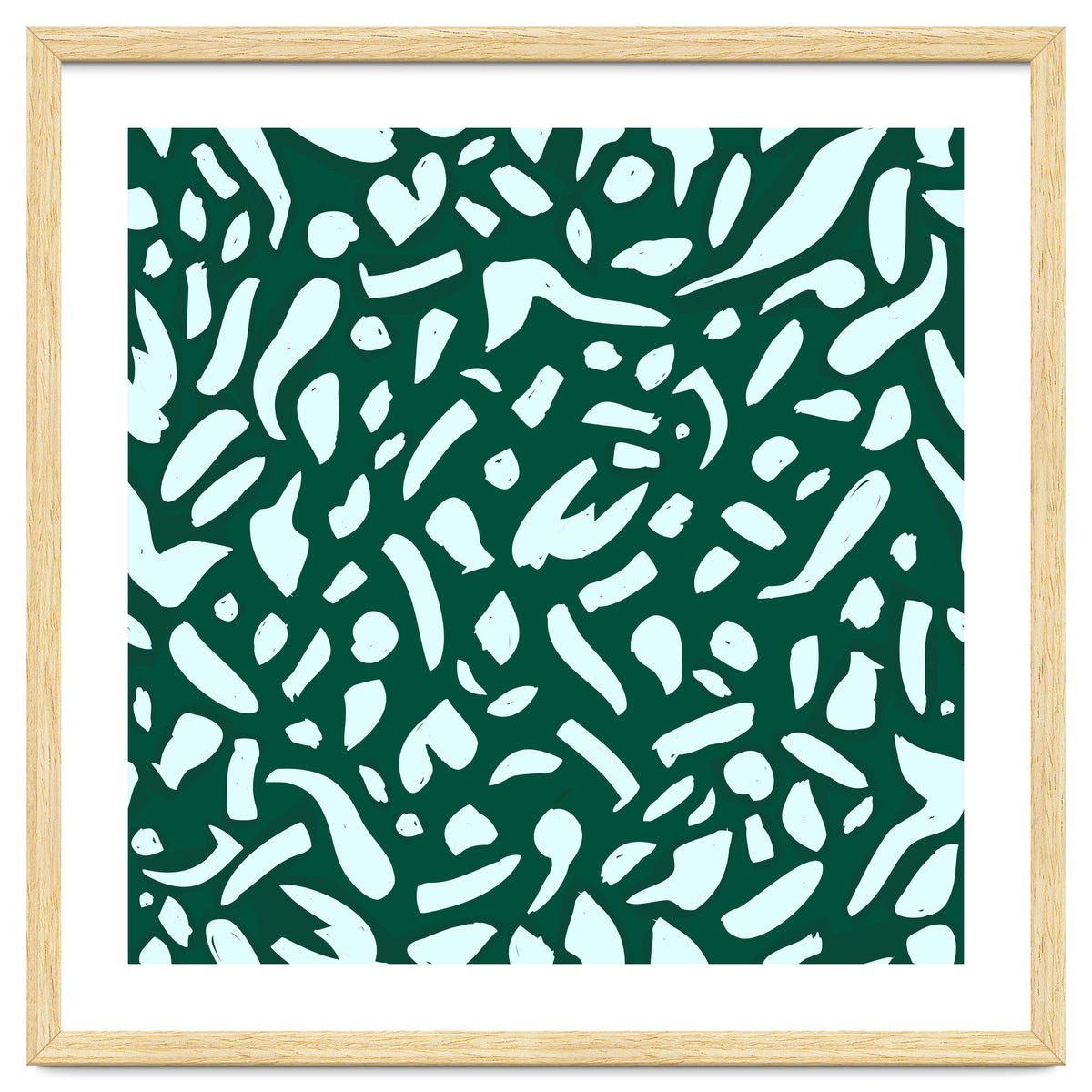 Deep Emrald | Green Terrazzo Pattern | Fun Funky Eclectic Modern Boho Painting