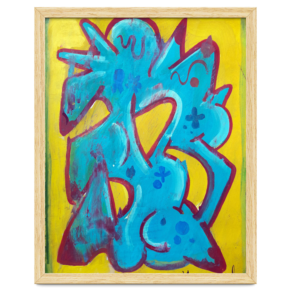 Forma Celeste Sobre Amarillo 4