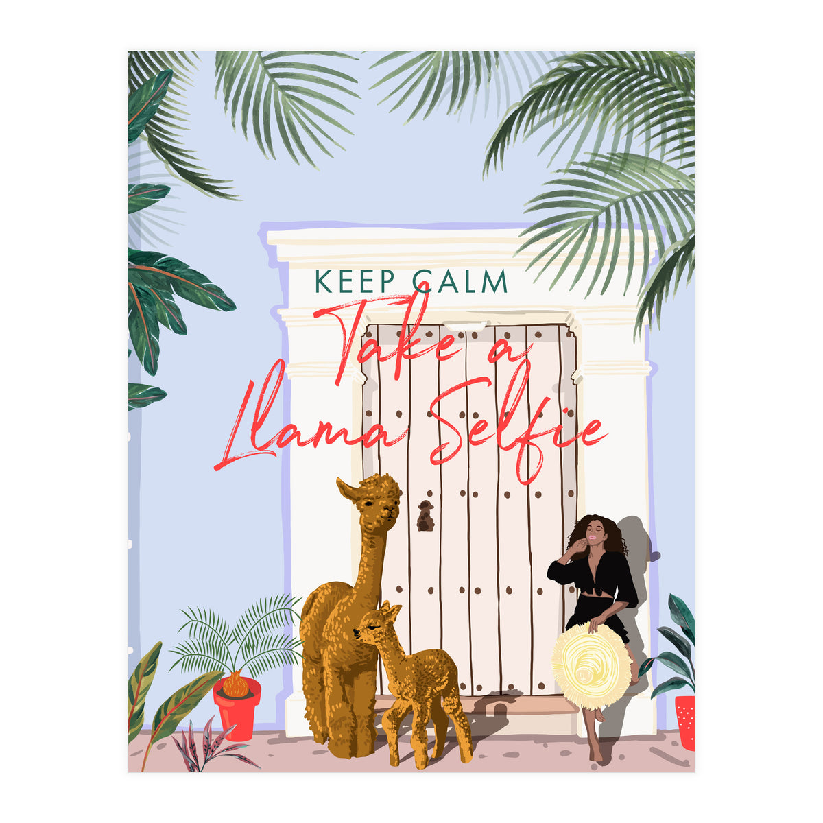 Llama Selfie (Print Only)