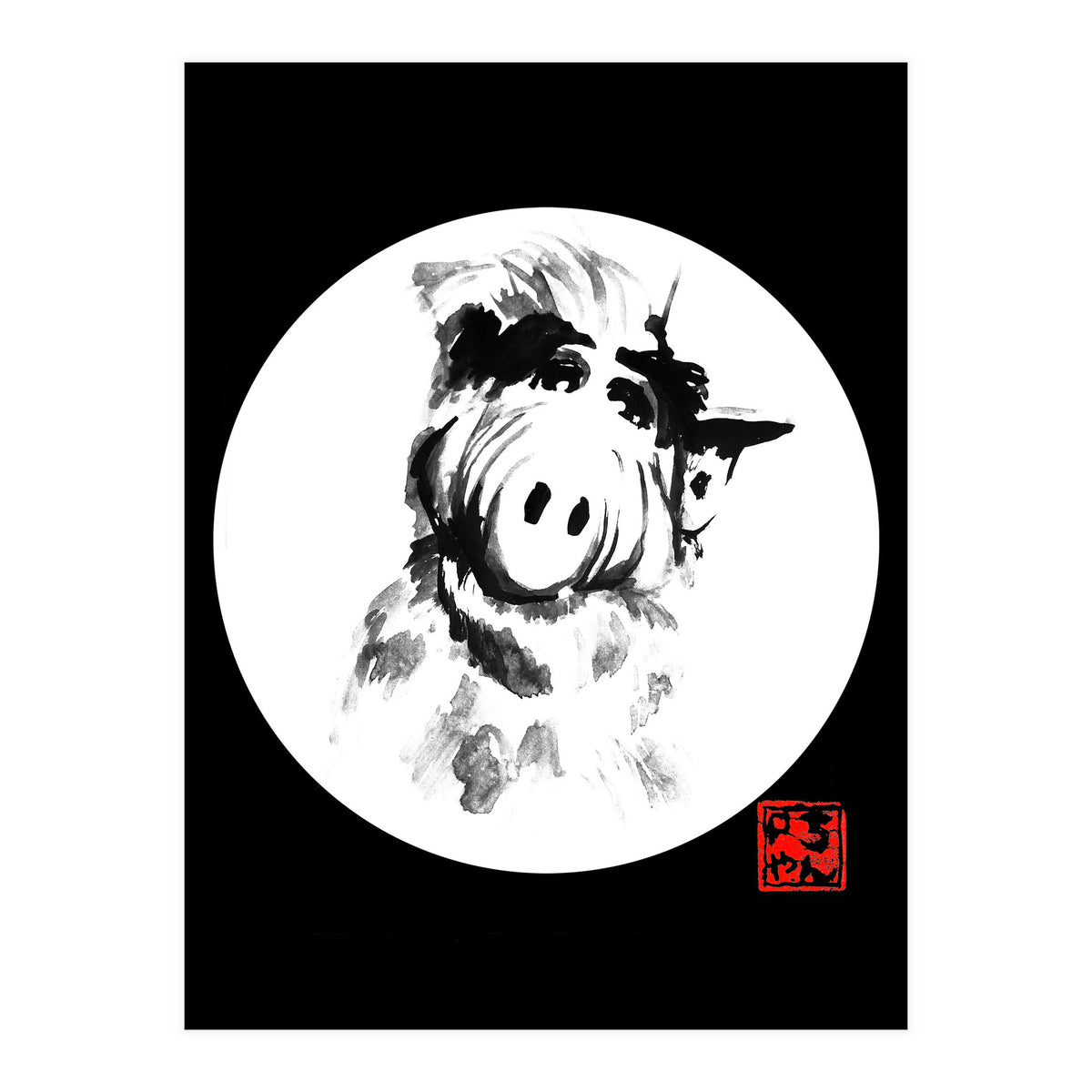 alf in white (Print Only)