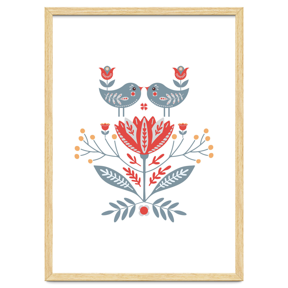 Scandinavian Folk Birds & Flowers