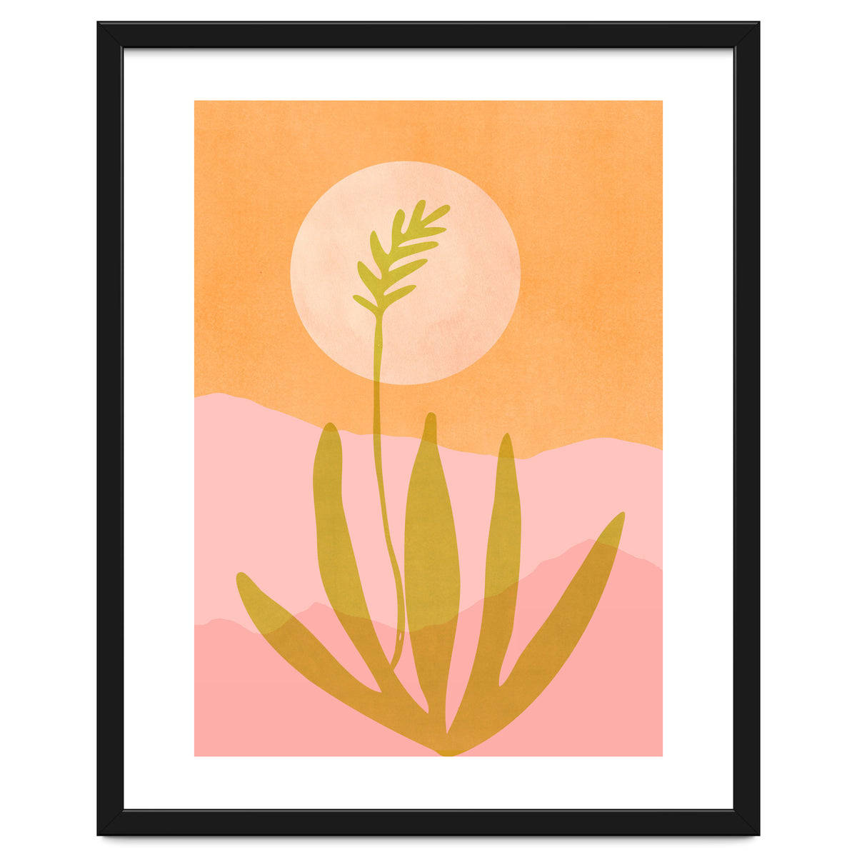 Desert Moon With Agave