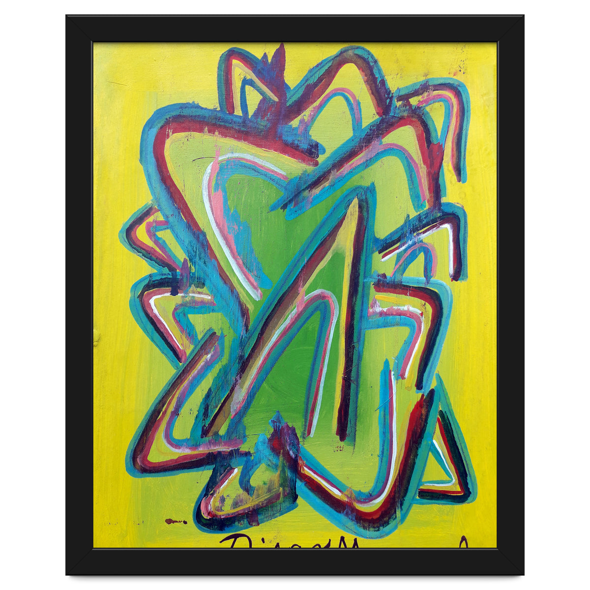 Forma Celeste Sobre Amarillo 2