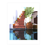 Serenity Weekend | Mindful Travel Greece Architecture | Rustic Earthy Swim Pool | Peace & Positivity (Print Only) thumbnail