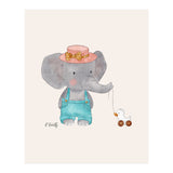 Baby Elephant And Duck (Print Only) thumbnail