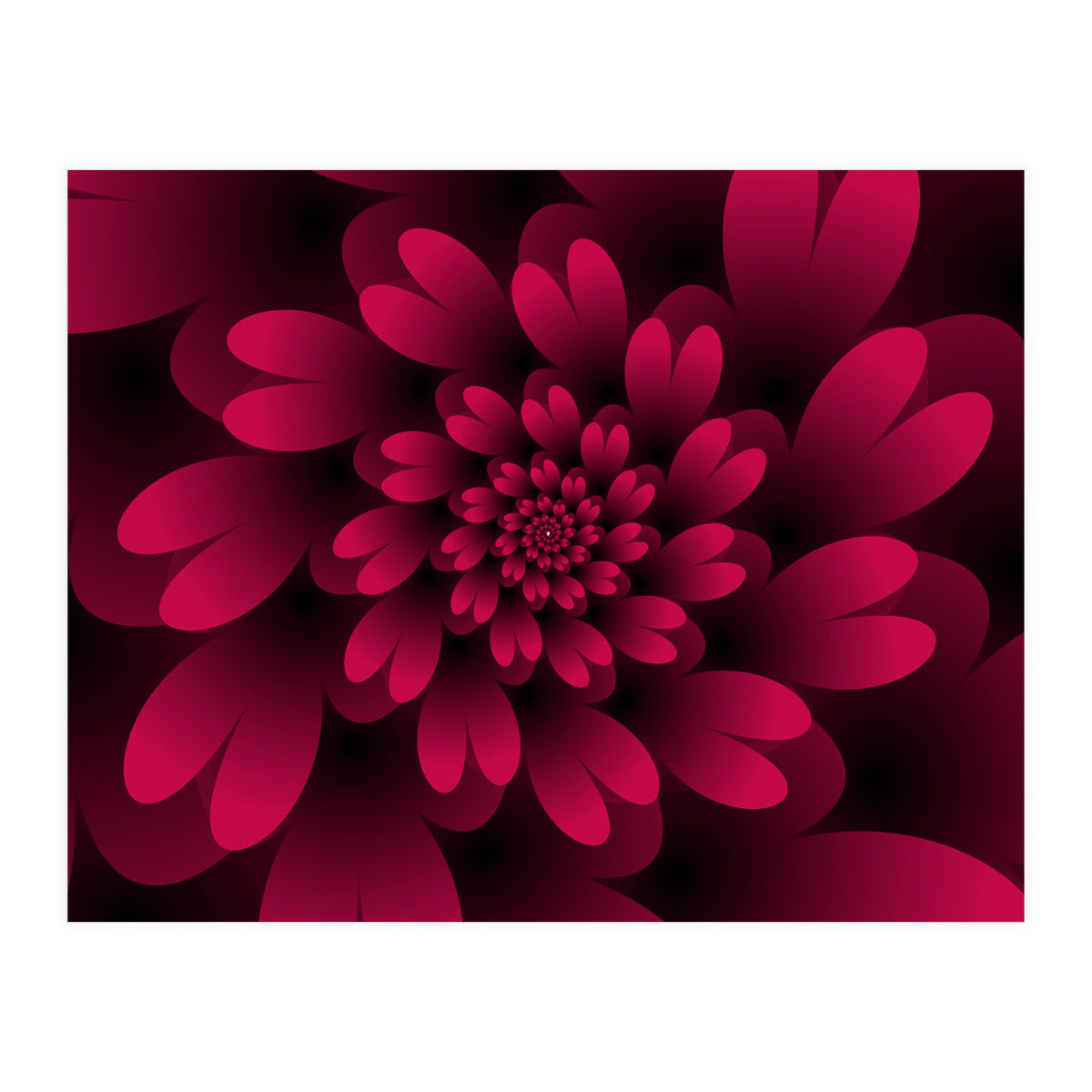 Red Floral Satin  (Print Only)