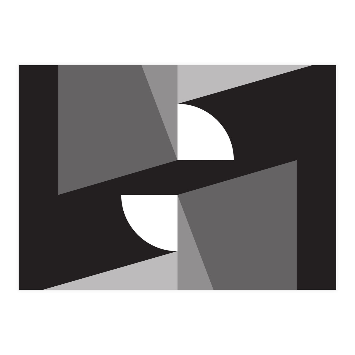 Geometric Shapes No. 11 - monochrome (Print Only)